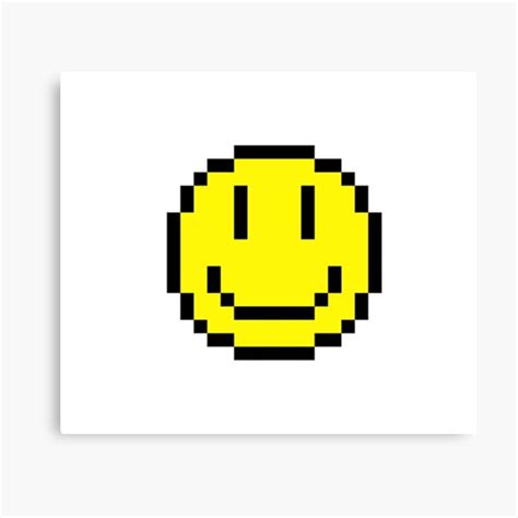 Lienzo Pixel Smiley Face De Ange26 Redbubble