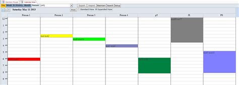 Enhanced Calendar Scheduling Database Template Calendar Database