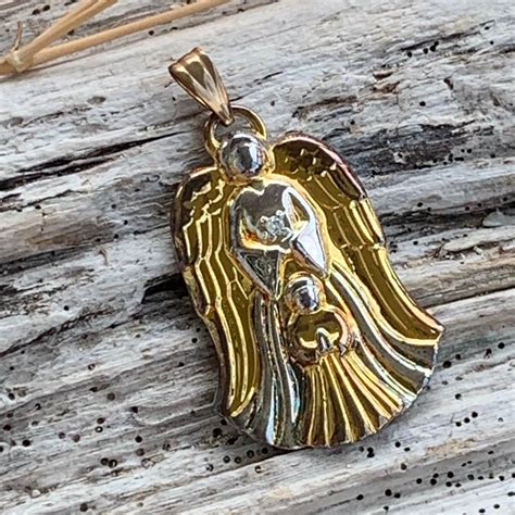 Gorham Sterling 925 Silver Angel Pendant With Diamond Etsy