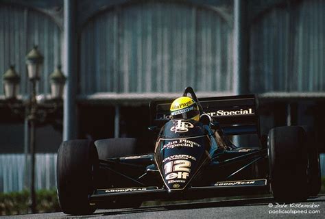 Ayrton Senna In The Jps Lotus At Monaco Gp 1985