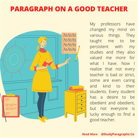 A Good Teacher Paragraph In 100 150 Words For Class 5 6