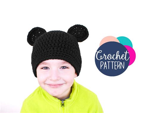 Crochet Mickey Mouse Ears Hat Pattern Mommy And Me Etsy