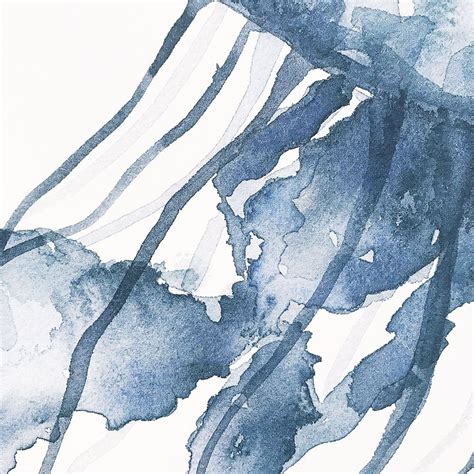 Blue Watercolor Jellyfish No 1 Art Print Or Canvas Art Prints