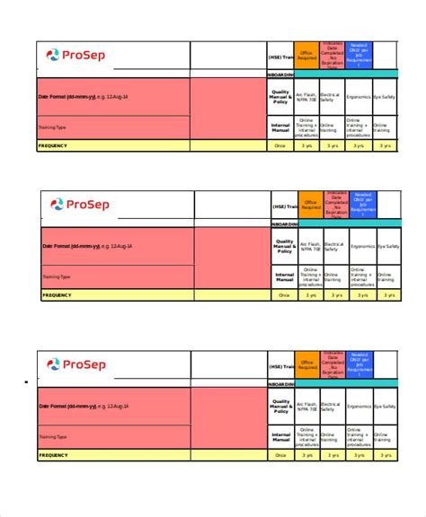 Free Employee Training Matrix Template Excel Printable Templates