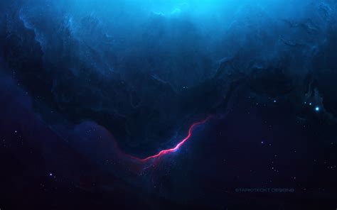 1024x500 Blue Nebula Scenery 1024x500 Resolution Wallpaper Hd Artist