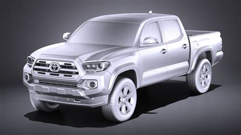 Toyota Tacoma Double Cab 2018 Vray 3d Model 129 Max 3ds Obj Lwo