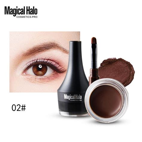 Magical Halo Black Brown Waterproof Eyebrow Cream Eyeliner Gel Eyes