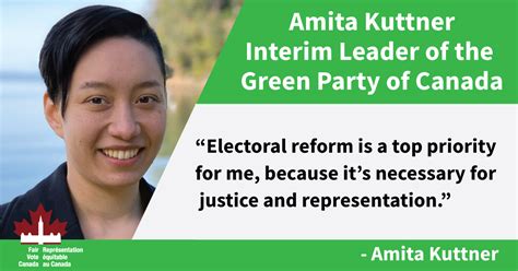 Fair Vote Canada Congratulates Amita Kuttner On Becoming Interim Leader