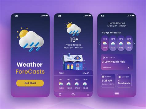 Beautiful Weather App Ui Design Ui Freebies Hot Sex Picture