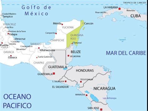 Mapa De Quintana Roo Mexicosus Mapas Y Croquis Mapa De Mexico