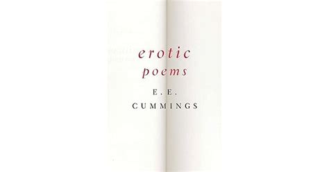 Erotic Poems By Ee Cummings