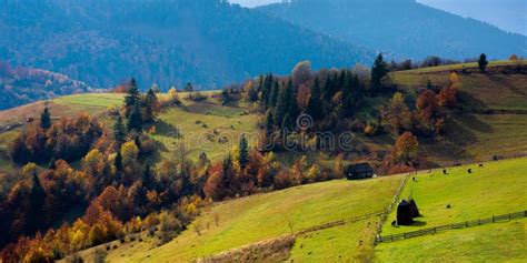 Mountainous Countryside Landscape In Autumn Stock Photo Image Of