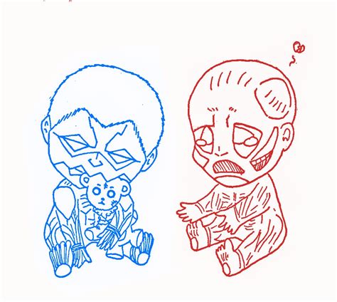 Armored Titan And Colossal Titan Chibi By Qumin On Deviantart