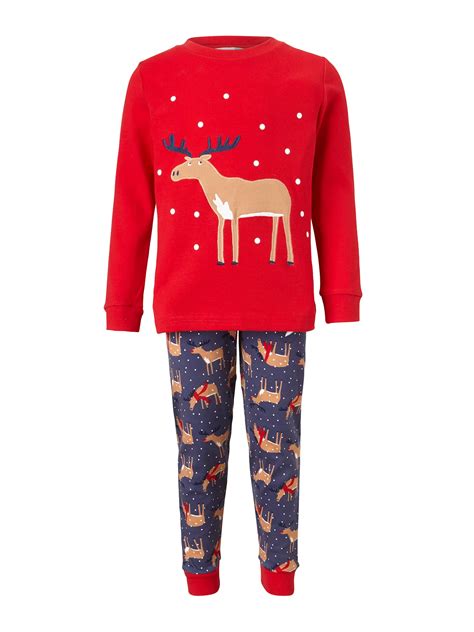 John Lewis Childrens Christmas Reindeer Pyjamas Multi At John Lewis