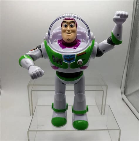 10 Inch Anime Toy Story Buzz Lightyear Toys Lights Voices Speak English Pvc Action Figures