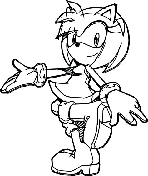 Sonic And Amy Coloring Pages At Free Printable