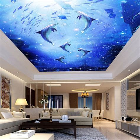 Stained ceiling make from plywood. Impressive Ceiling Mural Designs to Spice Up Your Room ...