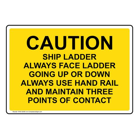 Ladder Storage Area Sign With Symbol Nhe 32441