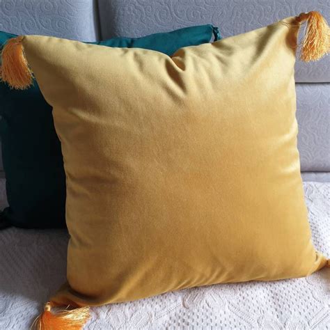 Luxury Mustard Pillow Covers Yellow Throw Pillow Cases Etsy