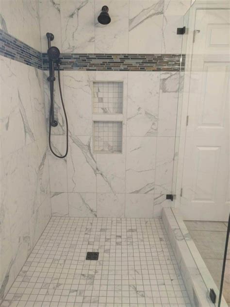 Choose the right fittings and lavish showerheads, and you're all set. Installing a Marble Walk In Shower for a Tallahassee Remodel