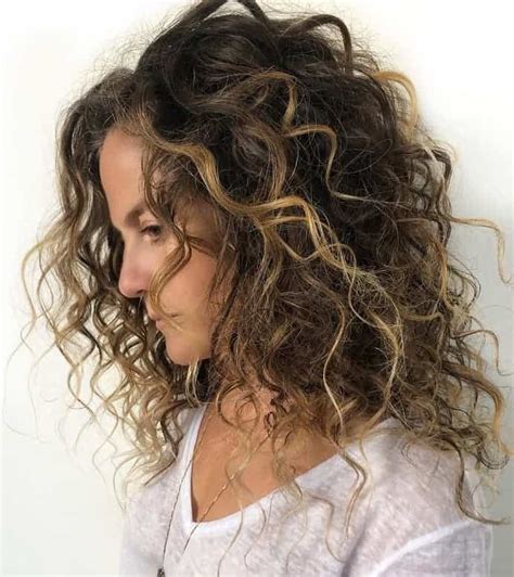 Curly Balayage Hair Color