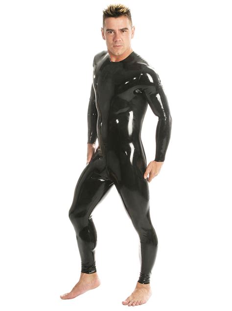 Latex Catsuit Neck Entry With Crotch Zip Honour Clothing