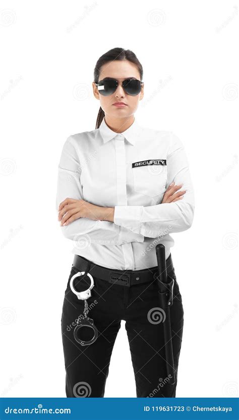 Female Security Guard In Uniform Stock Image Image Of Protector Defence 119631723