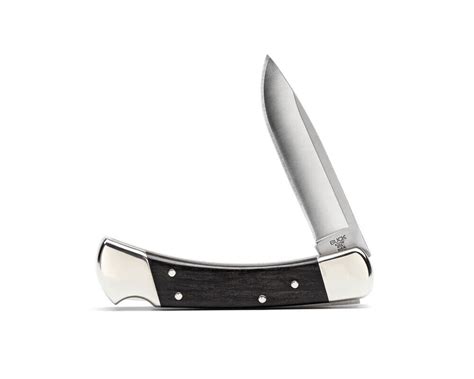 buck knives 110 folding hunter knife nickel silver 420hc steel new ebay