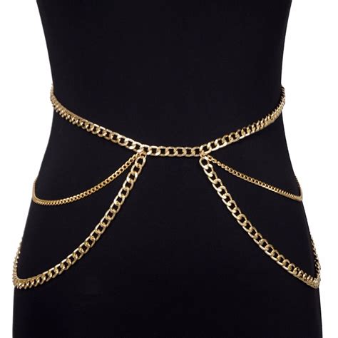 Eropean Fashion Style Multi Layer Belly Waist Tassel Chains Summer