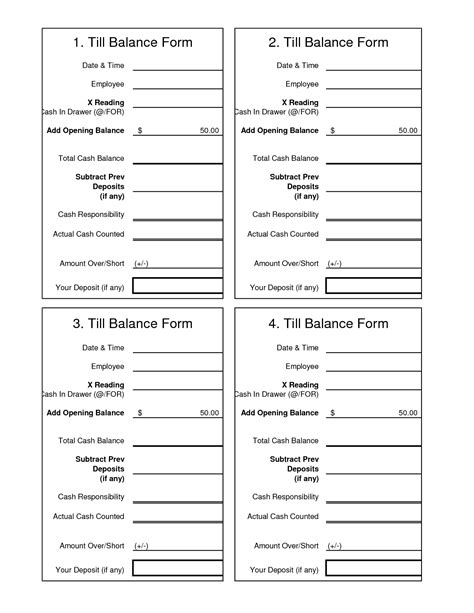 Sample Example Format Templates 6 Petty Cash Journal Template