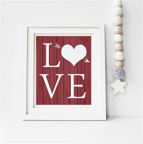 Love Printable Love Print Love Sign Valentines Day Etsy Valentine