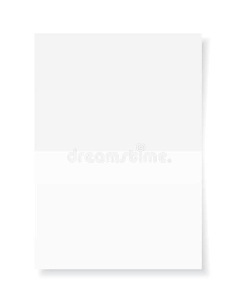 Hoja En Blanco A4 Del Libro Blanco Con La Sombra Plantilla Para Su