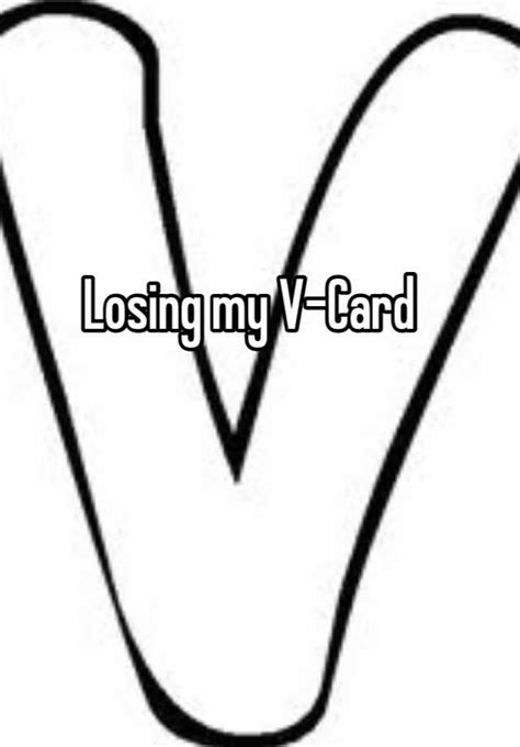 Losing My V Card