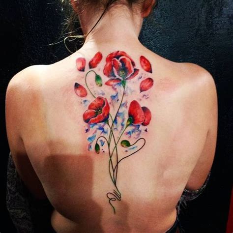 50 Beautiful Poppy Tattoo Ideas On The Back And The Side
