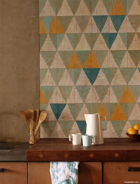 30 Stunning Geometric Backsplash Tile Kitchen Inspirations Wooden