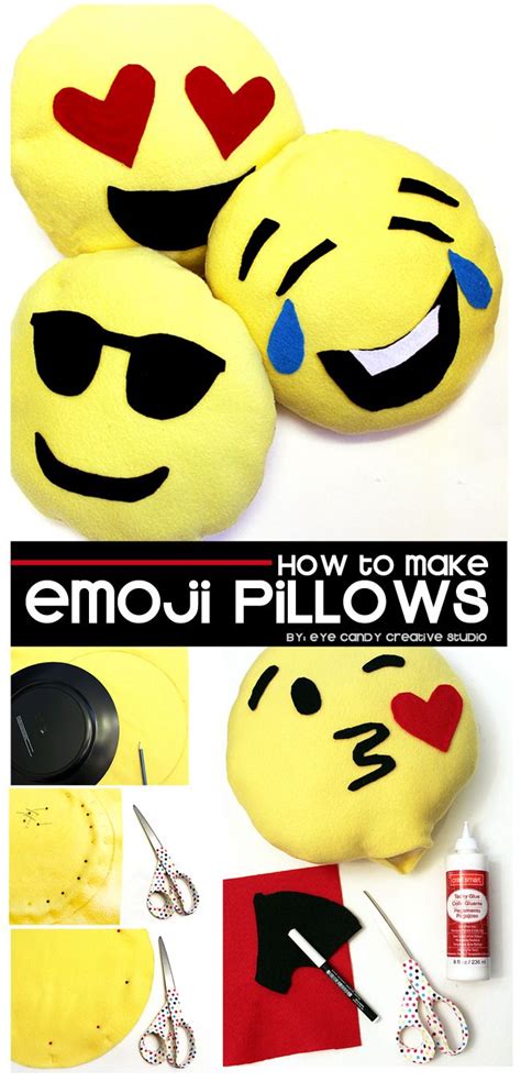 Diy How To Make Emoji Pillows Emoji Pillows Emoji Party Emoji Craft