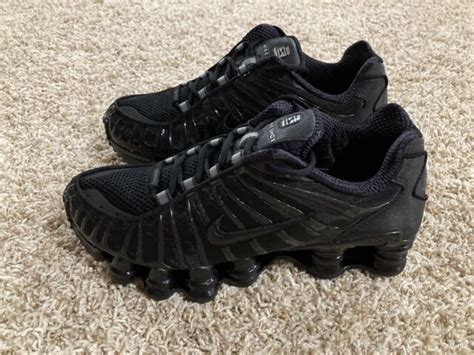Nike Shox Tl Athletic Shoes Triple Black Bv1127 001 Mens Size 5 Women