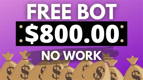 Earn 800 Per Day Using This Free Bot Free Make Money Online Youtube