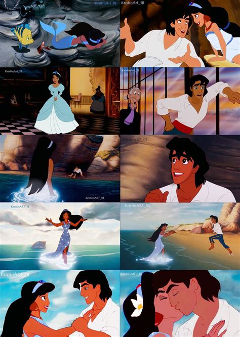 Disney Crossover Jasmine And Aladdin As Ariel And Eric Disney
