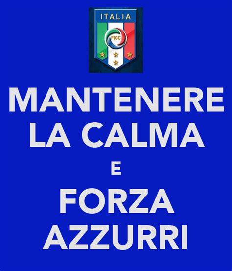 Juventus and italy legend alessandro del piero believes the azzurri had 'everything to. MANTENERE LA CALMA E FORZA AZZURRI Poster | Zulfan | Keep ...