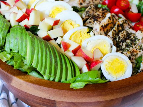 Lemon Chicken Cobb Salad Horizontal By The Whole Cook Avocado Slices