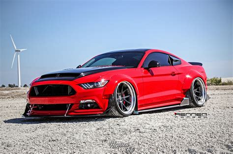 Proper Tuning Detected Red Ford Mustang With Custom Body Kit — Carid