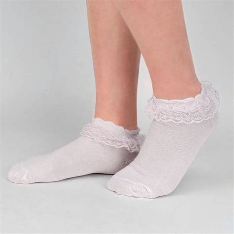 Womens Cute Princess Lace Ruffle Frilly Ankle Socks Casual Novelty