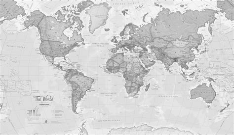 Download World Political Grey Wallpaper Mural Wallsauce Us Map By