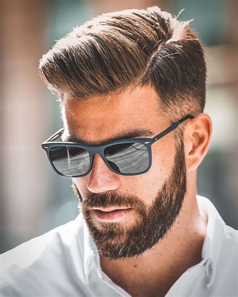 Classy Hairstyle With Short Beard Beard Styles For Men Mens