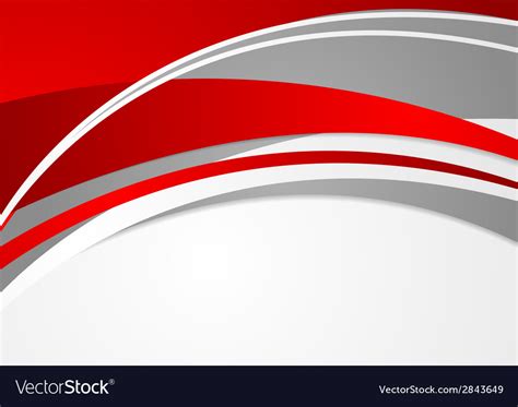 Red is the color of danger, passion, energy, desire, strength and heat. Abstract red and grey wavy background Royalty Free Vector