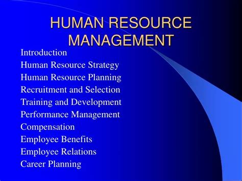 Ppt Human Resource Management Powerpoint Presentation Free Download