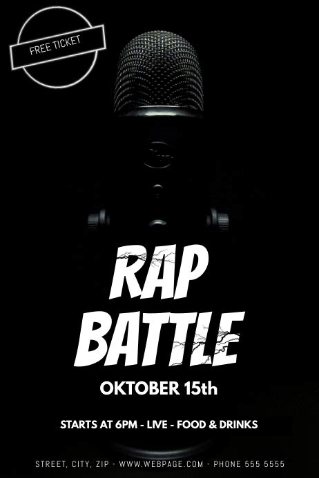 Rap Battle Flyer Template Postermywall