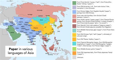 Official Languages Of Asia Map