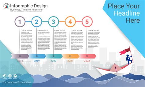 5 Steps Process Roadmap Timelines Powerpoint Template Images
